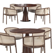 Masque Chair Figura Dining Table