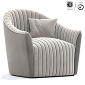 Interlude Home Channel Swivel Arm chair