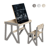 Детский стол и стул Sunrise Wood evolution. Растущий набор, 3 цвета