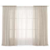Light linen curtains