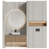 Мебель для ванной комнаты 14 модульная в современном стиле минимализм
