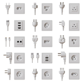 Set Of Sockets And Plugs 01