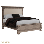 OM Bed 160x200 with low footboard, with soft finishing in American style
