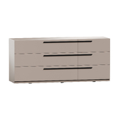 Kimball Chest of Drawers-3 White Wood Latte