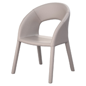 Eco-leather dining chair beige Garda Decor