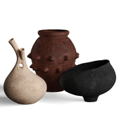 A set of decorative vases