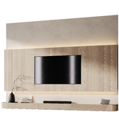 TV wall with soundbar 001