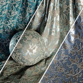 Damask Floral Jacquard Brocade Fabric material (in 3 color themes) -31