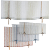 Roman Curtains 204 | Sheer Stripe Roller Blind with bows