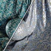 Damask Floral Jacquard Brocade Fabric material (in 2 color themes) -32