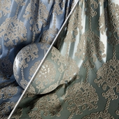 Damask Floral Jacquard Brocade Fabric material (in 2 color themes) -34