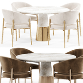 LINDA Chair, Vex Marble Table