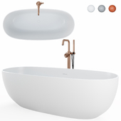 Freestanding oval bathtub DISENIA ELLISSE
