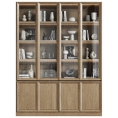 Bookcase with glass doors 106 in Scandinavian style