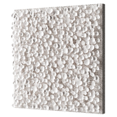 Art canvas with white petals