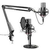 Microphone with pantograph