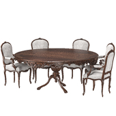 benjamin randolph french round table and chair  art 732