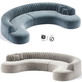 Chubby Sectional Long Curved Strip Sofa