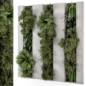 Indoor Wall  Vertical Garden in Concrete Base - Set 2307