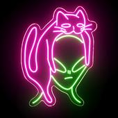 Alien Cat Neon Sign