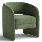Mariano Curved Cutout Back Upholstered Chair