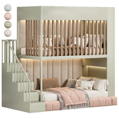 Кровать дизайнерская двухуровневая Kids room