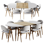 Dining group Halmar: EDWARD table and Halmar K-247 chair