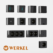 OM Surface-mounted sockets and switches Gallant Werkel (corrugated graphite)