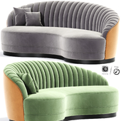 Ignacio Sinuous Strip Curved  Sofa