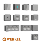 OM Surface-mounted sockets and switches Gallant Werkel (Silver)