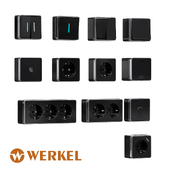 OM Surface-mounted sockets and switches Gallant Werkel (black chrome)