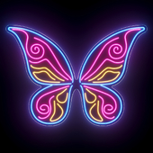 Butterfly Wings Neon Sign