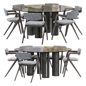 Gallotti & radice simpodio dining set 4 d160