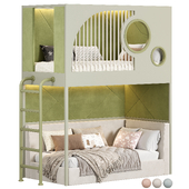 Designer two-level bed Kids room