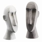 Minimalist long face sculpture