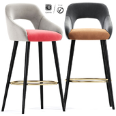 Mambo Lola Upholstered Fabric Bar Stool