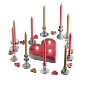 Romantic Red Candles Set