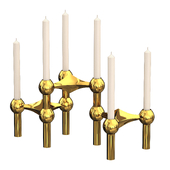 STOFF NAGEL CANDLE HOLDERS BRASS 3 PACK