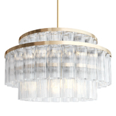 AURORA Brass & Glass Chandelier Light