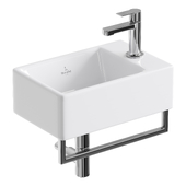 Villeroy Boch Memento Basin and Towel Rail Bundle