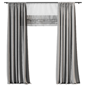 Linen grey curtains