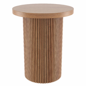 Serwon 22" Tall Pedestal Wood Round End Table