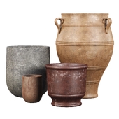 Outdoor Decorative Vases set / Набор декоративных ваз с горшками