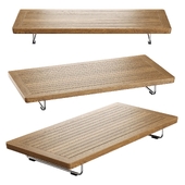 Minotti Sunray Coffee Table / Деревянный кофейный столик
