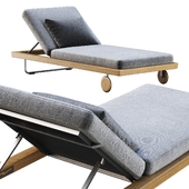 Minotti Sunray Daybed / Деревянный шезлонг