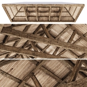Wooden Ceiling V10 / Деревянный потолок с балками