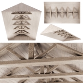 Wooden Ceiling V12 / Деревянный потолок с балками