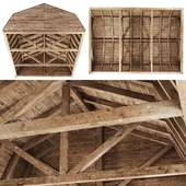 Wooden Ceiling V13 / Деревянный потолок с балками
