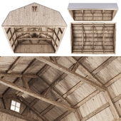 Wooden Ceiling V15 / Деревянный потолок с балками