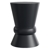 Omega Shaped Black Side Table